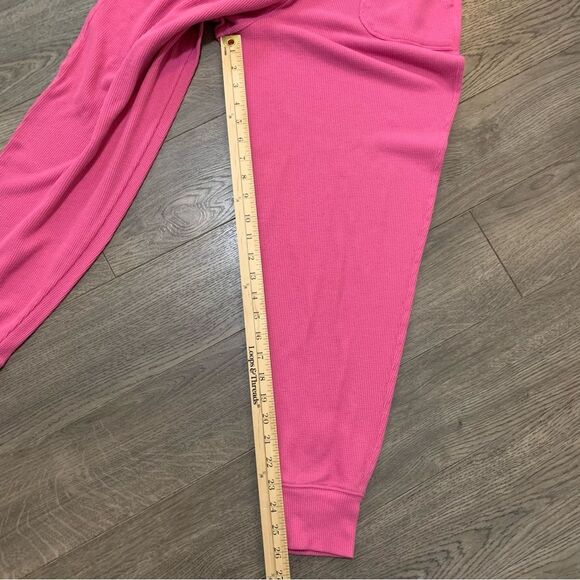 Victoria’s Secret Pink Sleepwear Pants Women’s Waffle Knit Medium Pink Pockets. - Picture 12 of 14
